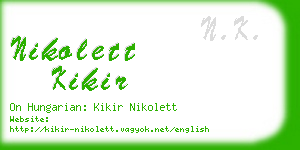 nikolett kikir business card